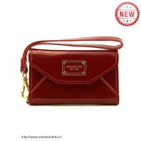 michael kors glad leer groot rood accessoires Handtas Prijzen q9hjj828